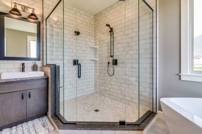 Sleek Black Framed Shower Enclosure